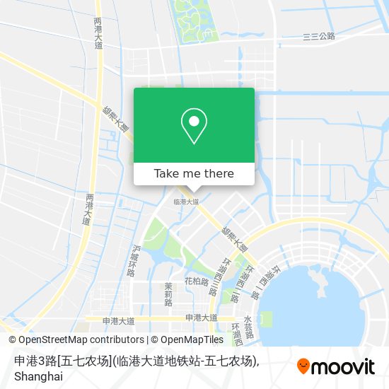 申港3路[五七农场](临港大道地铁站-五七农场) map