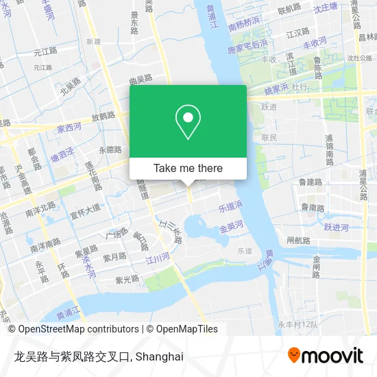龙吴路与紫凤路交叉口 map
