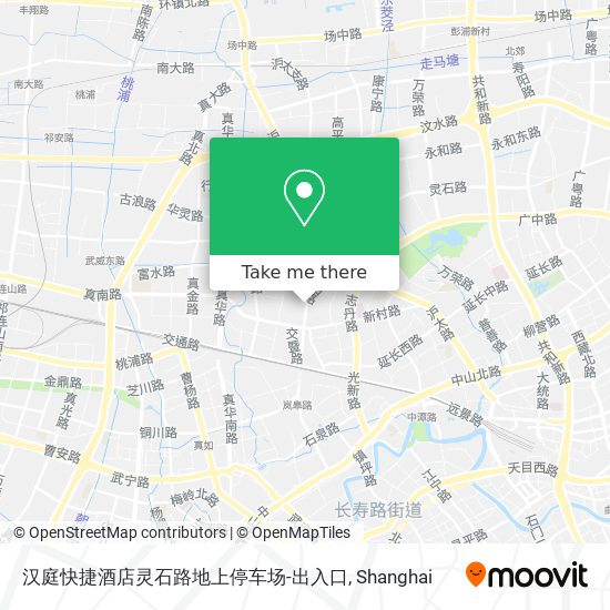 汉庭快捷酒店灵石路地上停车场-出入口 map