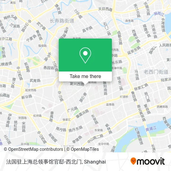 法国驻上海总领事馆官邸-西北门 map
