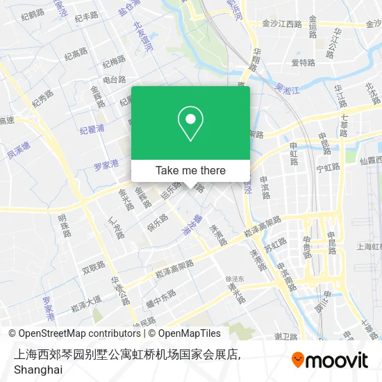 上海西郊琴园别墅公寓虹桥机场国家会展店 map
