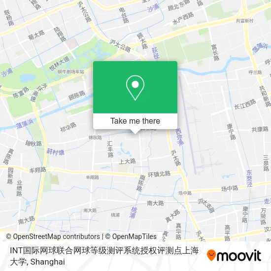 INT国际网球联合网球等级测评系统授权评测点上海大学 map