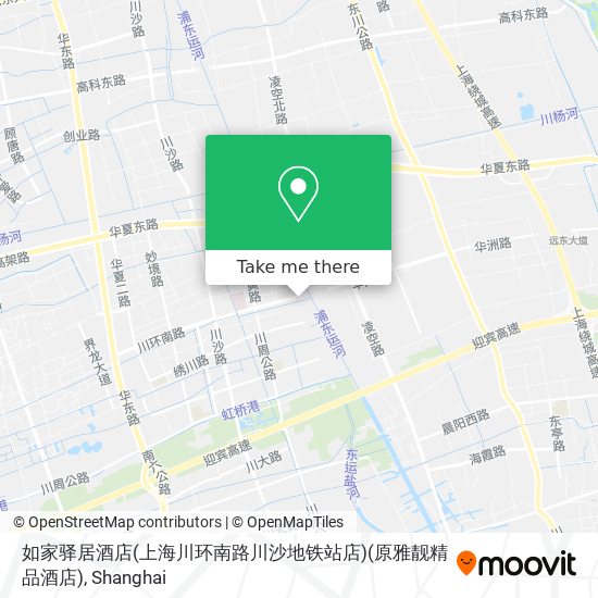 如家驿居酒店(上海川环南路川沙地铁站店)(原雅靓精品酒店) map