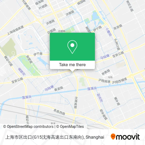 上海市区出口(G15沈海高速出口东南向) map