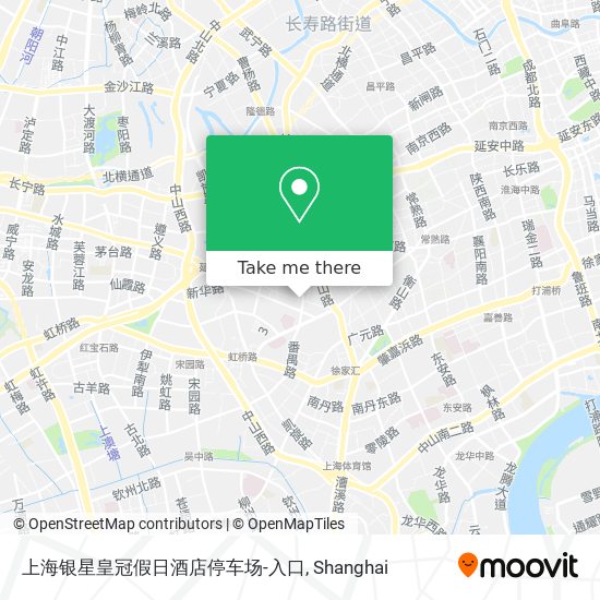 上海银星皇冠假日酒店停车场-入口 map