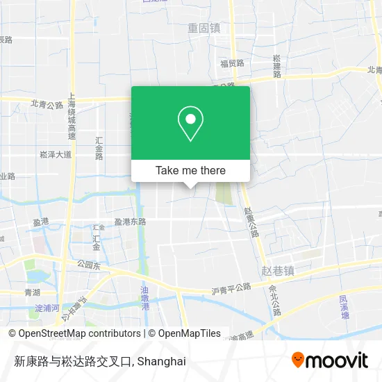 新康路与崧达路交叉口 map