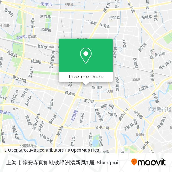 上海市静安寺真如地铁绿洲清新风1居 map