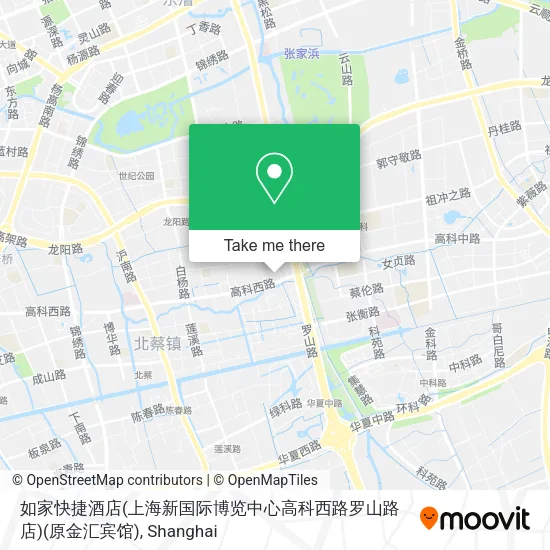 如家快捷酒店(上海新国际博览中心高科西路罗山路店)(原金汇宾馆) map
