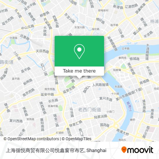 上海循悦商贸有限公司悦鑫窗帘布艺 map
