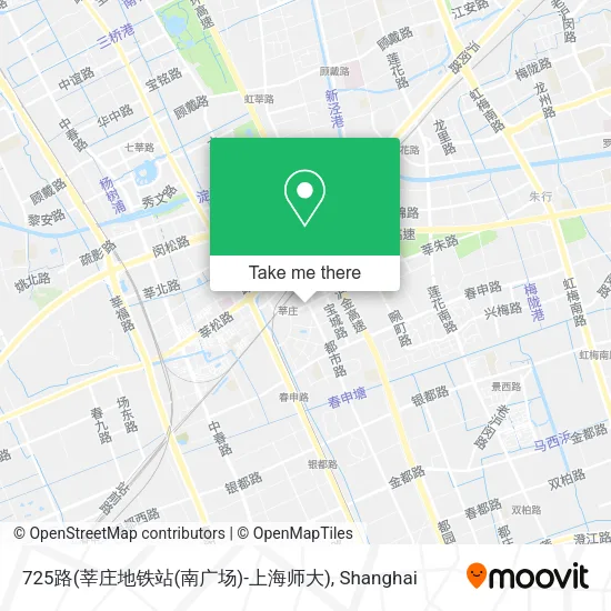 725路(莘庄地铁站(南广场)-上海师大) map