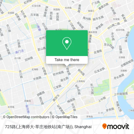 725路(上海师大-莘庄地铁站(南广场)) map