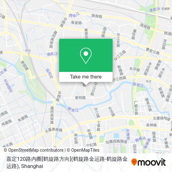 嘉定120路内圈[鹤旋路方向](鹤旋路金运路-鹤旋路金运路) map