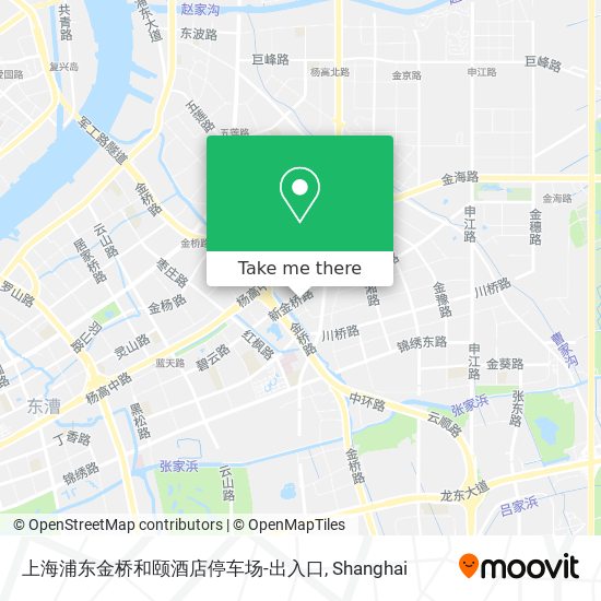 上海浦东金桥和颐酒店停车场-出入口 map