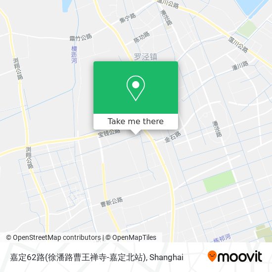 嘉定62路(徐潘路曹王禅寺-嘉定北站) map