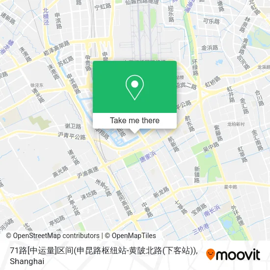 71路[中运量]区间(申昆路枢纽站-黄陂北路(下客站)) map