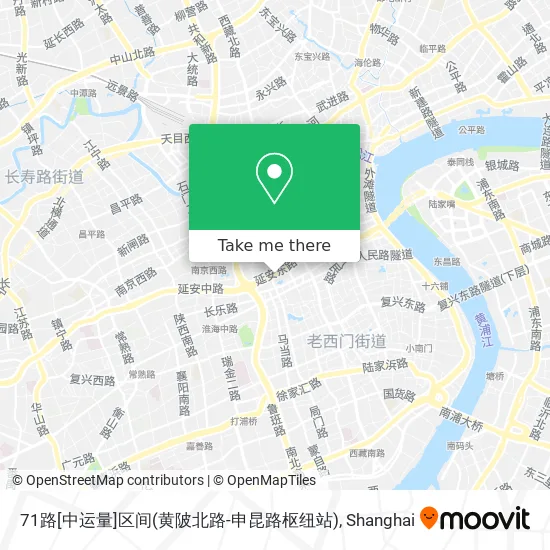 71路[中运量]区间(黄陂北路-申昆路枢纽站) map