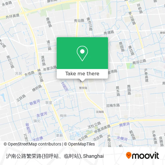 沪南公路繁荣路(招呼站、临时站) map