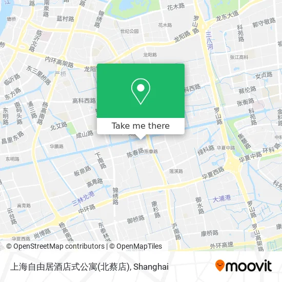 上海自由居酒店式公寓(北蔡店) map