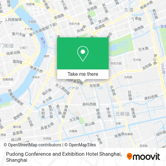 Pudong Conference and Exhibition Hotel Shanghai map