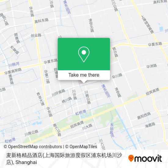 麦新格精品酒店(上海国际旅游度假区浦东机场川沙店) map