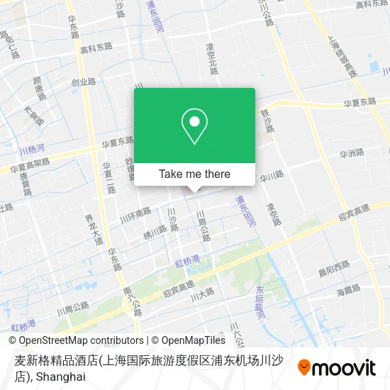 麦新格精品酒店(上海国际旅游度假区浦东机场川沙店) map