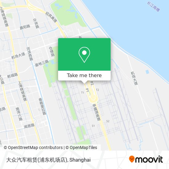 大众汽车租赁(浦东机场店) map