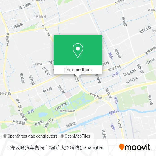 上海云峰汽车贸易广场(沪太路辅路) map