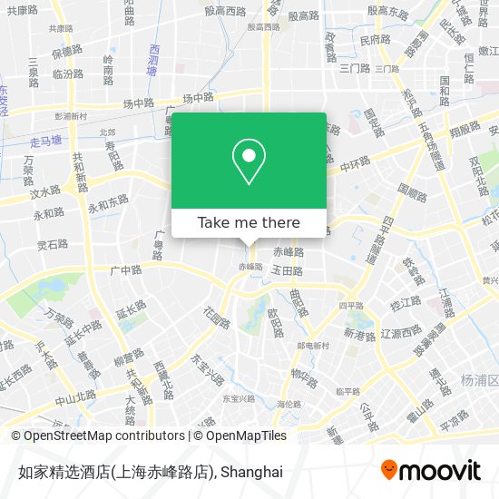 如家精选酒店(上海赤峰路店) map
