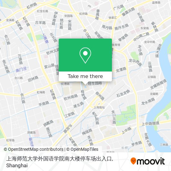 上海师范大学外国语学院南大楼停车场出入口 map