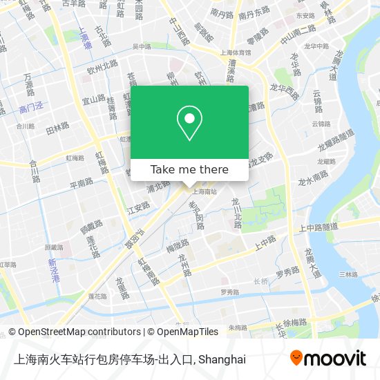 上海南火车站行包房停车场-出入口 map