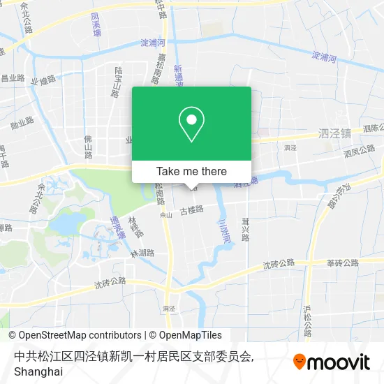 中共松江区四泾镇新凯一村居民区支部委员会 map