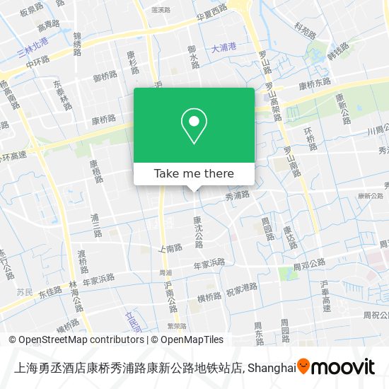 上海勇丞酒店康桥秀浦路康新公路地铁站店 map