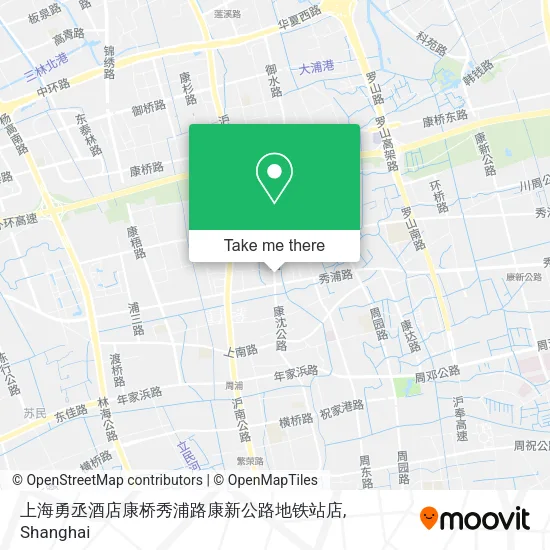上海勇丞酒店康桥秀浦路康新公路地铁站店 map