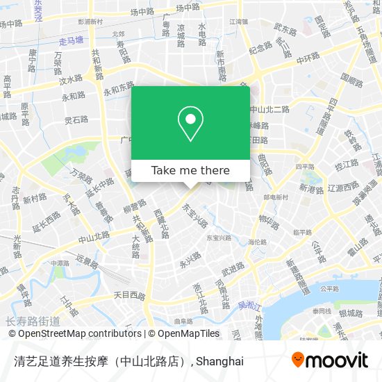 清艺足道养生按摩（中山北路店） map