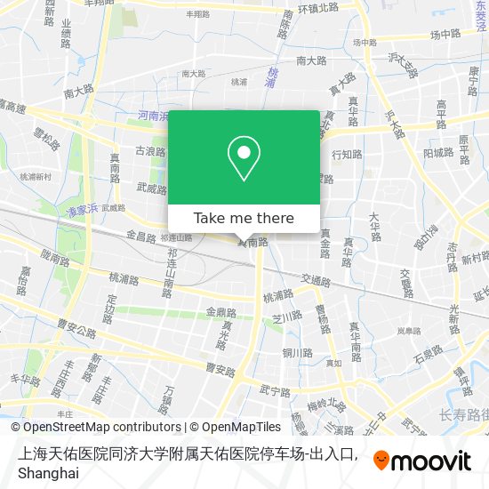 上海天佑医院同济大学附属天佑医院停车场-出入口 map
