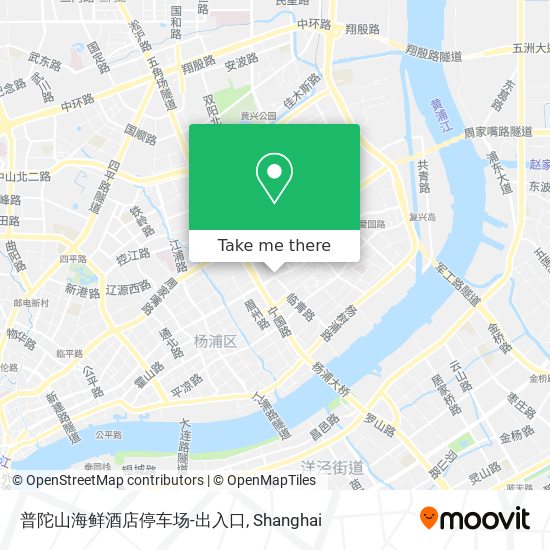 普陀山海鲜酒店停车场-出入口 map