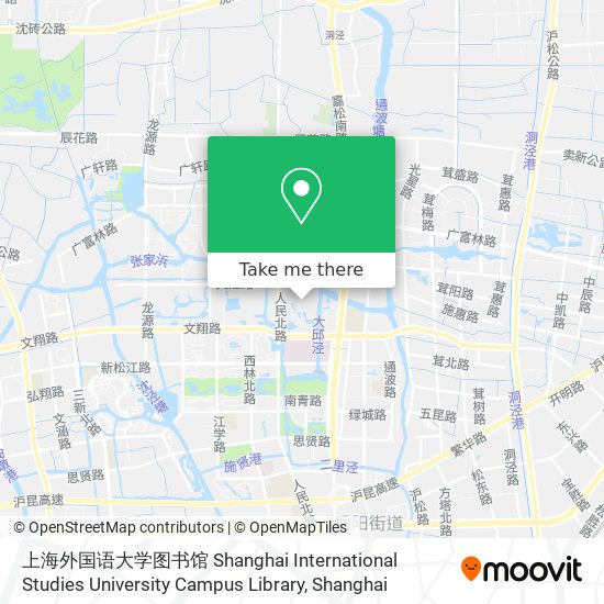 上海外国语大学图书馆  Shanghai International Studies University Campus Library map