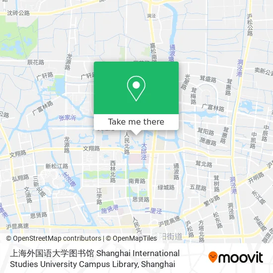 上海外国语大学图书馆  Shanghai International Studies University Campus Library map