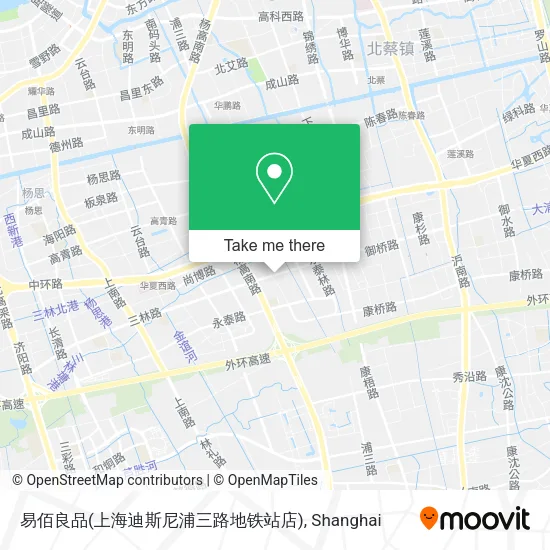 易佰良品(上海迪斯尼浦三路地铁站店) map