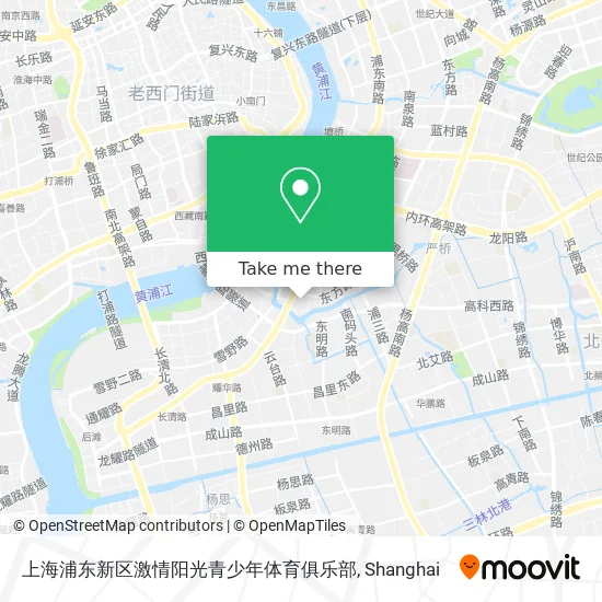 上海浦东新区激情阳光青少年体育俱乐部 map