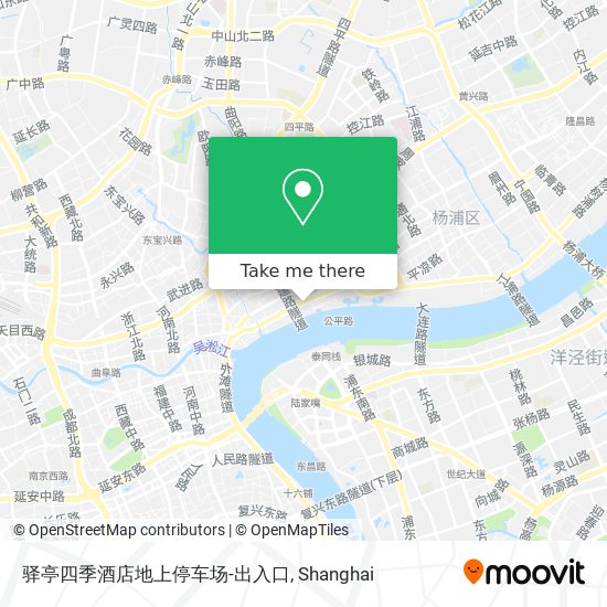 驿亭四季酒店地上停车场-出入口 map