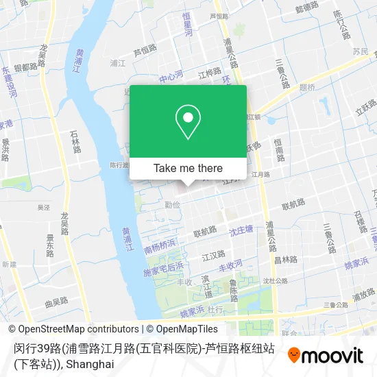 闵行39路(浦雪路江月路(五官科医院)-芦恒路枢纽站(下客站)) map