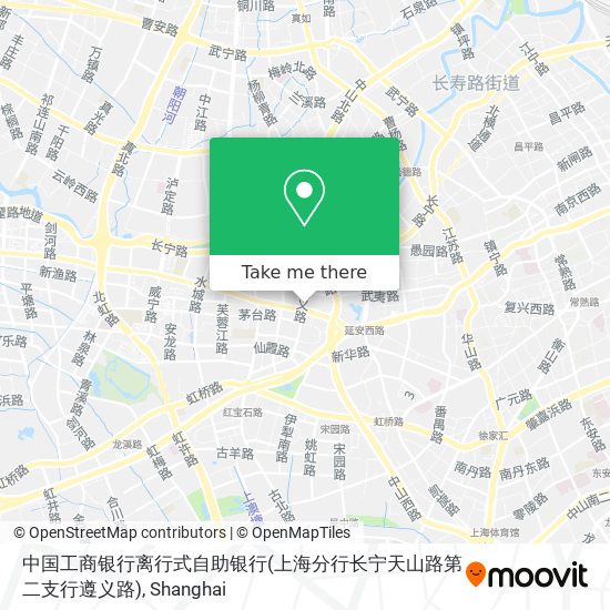 中国工商银行离行式自助银行(上海分行长宁天山路第二支行遵义路) map