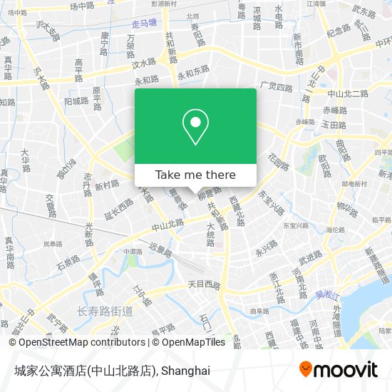 城家公寓酒店(中山北路店) map