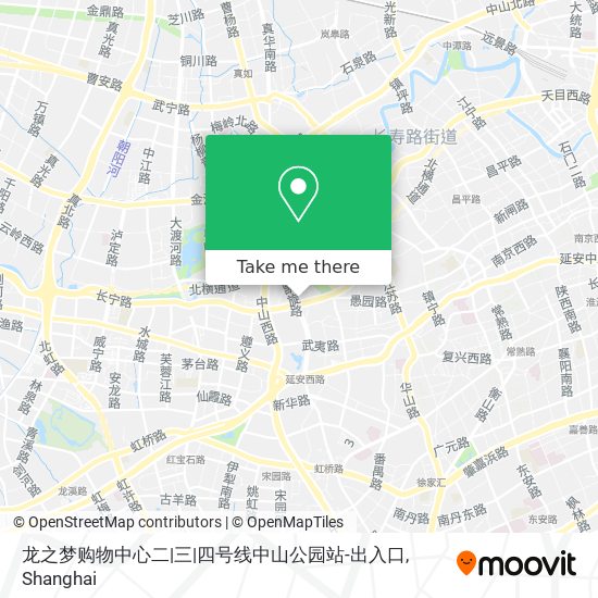 龙之梦购物中心二|三|四号线中山公园站-出入口 map