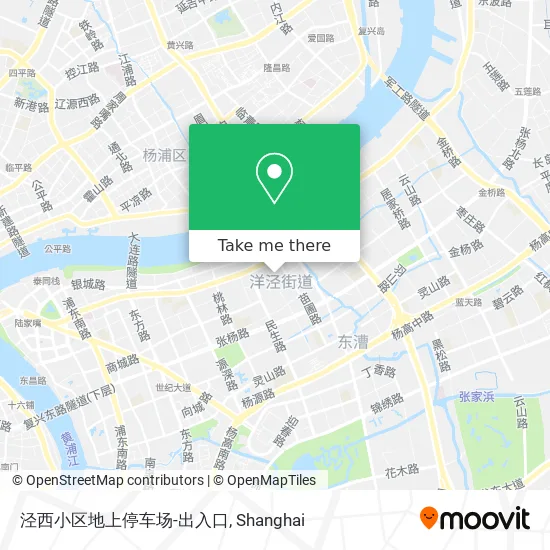 泾西小区地上停车场-出入口 map