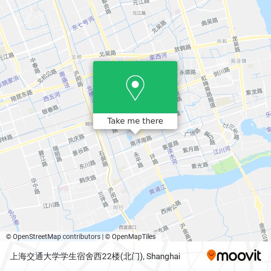 上海交通大学学生宿舍西22楼(北门) map