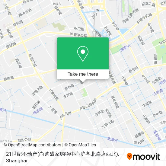 21世纪不动产(尚购盛家购物中心沪亭北路店西北) map