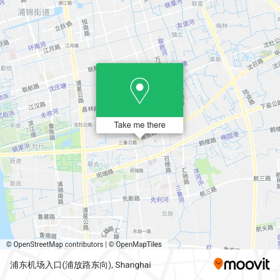 浦东机场入口(浦放路东向) map