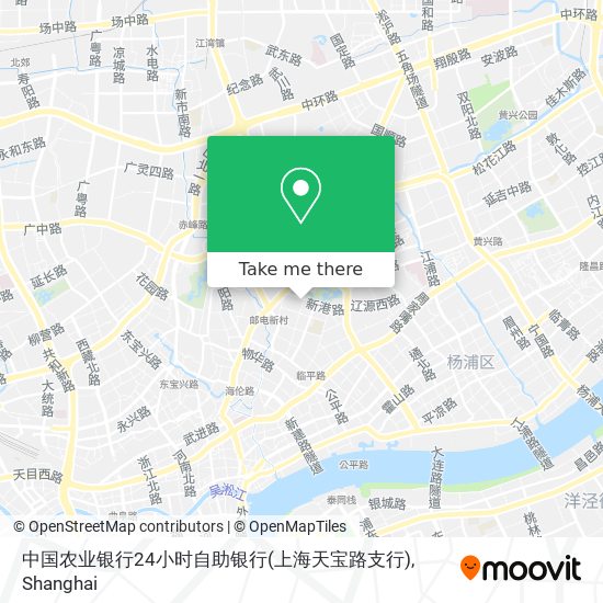 中国农业银行24小时自助银行(上海天宝路支行) map